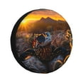 thumbnail image 1 of Fotbe Lizard With Sunglasses Sunset Funda de Llanta de Repuesto con Estampado, Engrosada, Ajuste Universal para Jeep, Remolque, RV, SUV, Camión-15 inch, 1 of 6