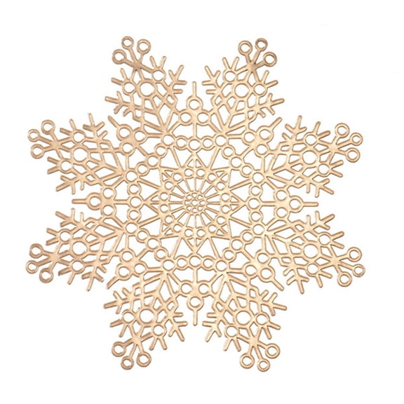 Home Decor Festive Snowflake Printed Placemats for A Memorable Christmas Celebration Gold