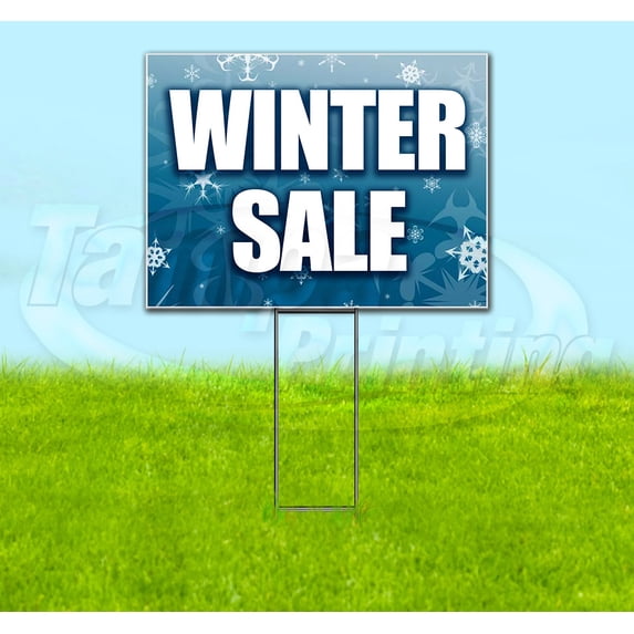 Winter Sale (18" x 24") Yard Sign, Includes Metal Step Stake