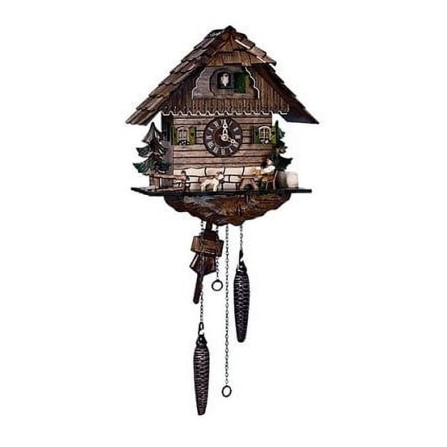 Schneider 11.5" Quartz Cuckoo Clock with Beer Drinker