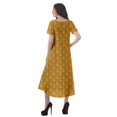 thumbnail image 3 of Moomaya Robes d'Été Imprimées pour Femmes à Manches Courtes en Coton Flex Robe de Soirée, 3 of 5