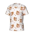 thumbnail image 3 of Yiaed Squirrel Giving A Gift Print Mens Short Sleeve Tight Fit T-Shirt, Crewneck Casual Tee-X-Large, 3 of 5