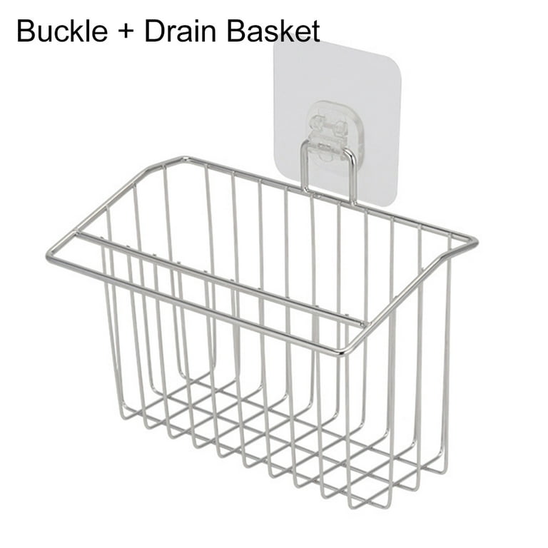 D-groee Dish Cloth Holder, Dish Brush Holder, Sponge Holder for Kitchen, Stainless Steel Kitchen Sink Basket for Storage Organization Drainer Rack