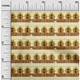 thumbnail image 1 of oneOone Georgette Viscose Fabric Floral Block Print Fabric By The Yard 42 Inch Wide, 1 of 4