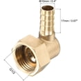 thumbnail image 2 of Boquilla de manguera codo de latón 10 mm x G1/2 conector de manguera con tuerca de unión para agua combustible aire paquete de 2 esquí esquí Gafas de esquí, 2 of 4