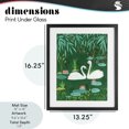 thumbnail image 4 of Stupell Industries Rustic Lodge Swan Pair on Green Pond Black Framed Print Under Glass, 13 x 16, by Nabeela Rumi, 4 of 8