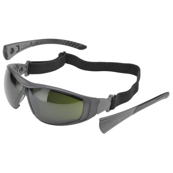 Delta Plus Elvex WELGG45WS5AF Go-Specs II Safety Glass with Replaceable Lens, Green Shade 5