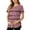 Pink-2, variant on Gytharion Maternity Nursing Blouse for Women Round Neck Stripes Breastfeeding Tshirts Fashion Casual Short Sleeve Pregnancy Tops