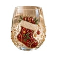 thumbnail image 2 of 3D Christmas Glass Cup - 19oz Clear Holiday Tumbler with 3D Print for Hot Cold Beverage Collectible D, 2 of 6