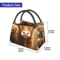 thumbnail image 2 of Easygdp Adorable Calf Butterflies Champagne Bolsa de Almuerzo Insulada Reutilizable, Bolsa de Mano y Bandolera para Oficina, Trabajo, Viajes, 2 of 6