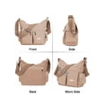 thumbnail image 2 of Deago Casual Nylon Purse Handbag Crossbody Bag Waterproof Messenger Shoulder Bag for Women (Khaki), 2 of 9