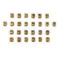 thumbnail image 2 of 1300 Uds. de letras de de 6mm de letras acrílicas del para fabricación de joyería DIY pulseras collares hechos Oro, 2 of 5