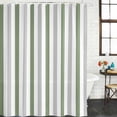 thumbnail image 3 of Sage Green Stripe Waterproof Fabric Shower Curtain,Geometric Grey White Vertical Striped Waterproof Fabric Shower Curtain for Bathroom Curtains Bathtubs Shower Curtains with 12 Hooks Standard 60x72, 3 of 8