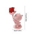 thumbnail image 3 of Nilvkv Valentines Day Decorations, Preserved Rose Flower Decorative Ornament Plastic Bear Figurine for Table Desk Shelf Warm Home Office Gift, 3 of 6