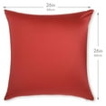 thumbnail image 2 of 26" x 26" Throw Pillow - Maroon: 1 PCS Luxurious Premium Microbead Pillow with 85/15 Nylon/Spandex Fabric. Fluffy, Outstanding Beauty & Support. Silky, Soft & Comfortable, 2 of 7