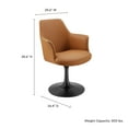 thumbnail image 4 of Lippa Swivel Dining Armchair in Black Tan, 4 of 10
