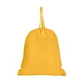 thumbnail image 3 of DALIX Drawstring Backpack Tote Sock  Sack Pack with Zipper Front Pocket in Yellow, 3 of 4