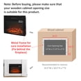 thumbnail image 3 of HOMCOM Electric Fireplace Insert for Wood Cabinets with Realistic Flame Effect and Automatic Shut-Off, Black, 3 of 9