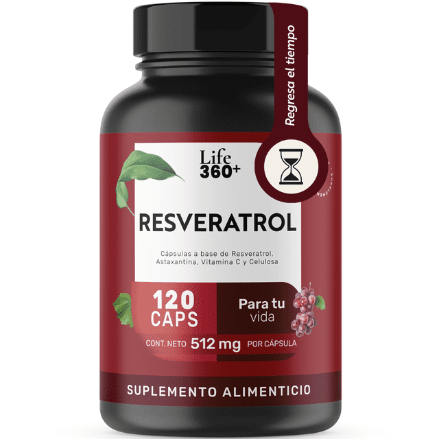RESVERATROL Life360+ 120 Cápsulas con Vitamina C