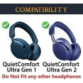 thumbnail image 2 of SOULWIT Replacement Earpads for Bose QC Ultra/New QuietComfort Ultra(2nd Gen) Wireless Headphones, Ear Pads Cushions with Softer Protein Leather, High-Density Noise Isolation Foam - Lunar Blue, 2 of 4