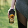 thumbnail image 6 of Yiaed Artistic Oil Painting Sunflower Print Sports Insulated Kettle Bottle Reusable Stainless Steel Insulated Cup, Outdoor Portable Casual Stainless Steel Insulation Cup, 6 of 7