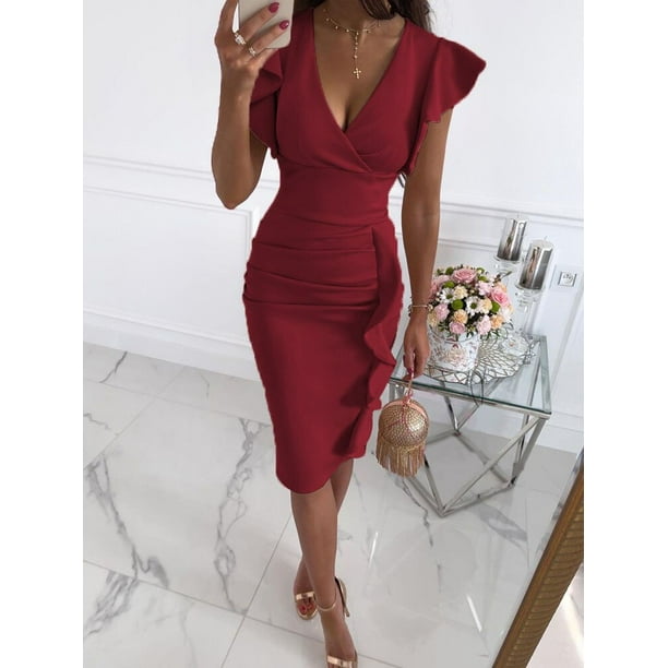 Ruffle short store sleeve dress