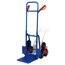 vidaXL Folding Sack Truck with 6 Wheels Blue