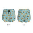 thumbnail image 3 of Balery Lemon Ice Cream Pantalones cortos deportivos para mujer con forro y dos bolsillos, elásticos, para entrenamiento, gimnasio, yoga-X-Large, 3 of 7