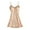 Beige, variant on Women's Satin Chemise Nightgown Lace Trim Silk Slip Dress Sexy V Neck Sleepwear Silver XL