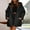 Black Coats for Winter, variant on XPMWRP Women's Quilted Hooded Button Jacket Solid Color Oversized Puffer Long Sleeve Coat Winter Warm Oversized Outwear with Pockets Black M