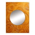 thumbnail image 2 of Designart "Orange Abstract Swirl Assemblage VI" Abstract Collages Mirror Wall Decor - Modern Orange Abstract Large Printed Mirror Wall Decor For Bedroom - 32" x 24" Inch, 2 of 5