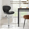 thumbnail image 3 of PurelyGoods  Bar Stools Set of 2, Counter Height Adjustable Bar Stools with Back Bar Stool PU Leather Swivel Bar Stool Kitchen Counter Bar Stools Dining Chairs, 3 of 7