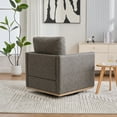 thumbnail image 3 of Upholstered Swivel Accent Chair and Comfy Accent Single Sofa Chair,Mid Century Modern Accent Chair, 360 Degree Club Chair, Lounge Armchair for Living Room Bedroom Apartment Nursery,Gray, 3 of 7
