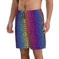 thumbnail image 2 of Fotbe Leopard Neon Rainbow Gradient Trajes de Baño Estampados para Hombre, Shorts de Verano de Secado Rápido, Ropa de Playa, Bañadores-Large, 2 of 6