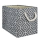 thumbnail image 1 of DII Collapsible Polyester Storage Basket Or Bin with Durable Cotton Handles, Home Organizer Solution for Office, Bedroom Closet, Toys, and Laundry, Medium-16x10x12, Stained Glass Navy, 1 of 30