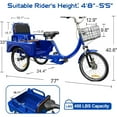 thumbnail image 2 of DEYGIA Adult Tricycle, 20 Inch 3-Wheel Bikes Carrying Passengers and Cargo, Trike for Adults with Front Baskets for Women, Seniors, Men, Low Step-Through Cruiser Bike for Cycling, Outing, Picnic, 2 of 8