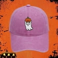 thumbnail image 2 of Hats Halloween Baseball Cap Distressed Dad With Owl And Pumpkin Embroidery Adjustable Unisex Adult Hat, 2 of 3