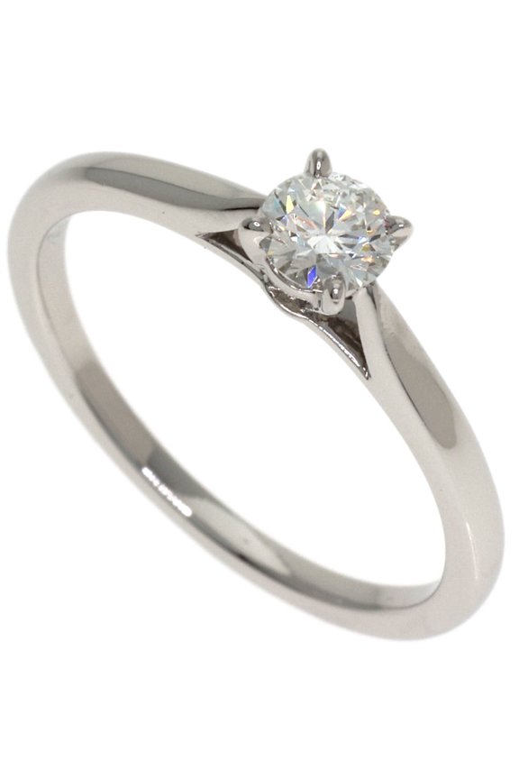 Pre-Owned Cartier Solitaire Diamond Ring #49, Platinum PT950, Women's.