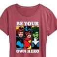 thumbnail image 3 of Marvel - Be Your Own Hero - Women's Short Sleeve Graphic T-Shirt, 3 of 5