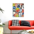 thumbnail image 4 of KLL Funny Cats Print Canvas Wall Art, Canvas Painting Prints Canvas Art Wall Decor Home Decoration for Living Room Bedroom Office, 4 of 6