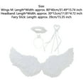 thumbnail image 3 of TiaoBug Angel Feather Wings with Headband Fairy Stick Accessory Set for Themed Party Fancy Dress-up White M, 3 of 3