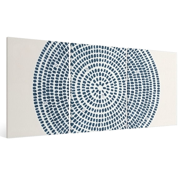 DoMyArt Wall Art Abstract Blue Circle 3 PCS Inner Wooden Framed Print Canvas, 16x20 Inch Canvas Poster Modern Home Wall Decor