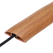 Floor Cord Cover 10ft, Extension Cord Hider for Floor Cable Management 0.47" W x 0.24" H, Yellow Oak