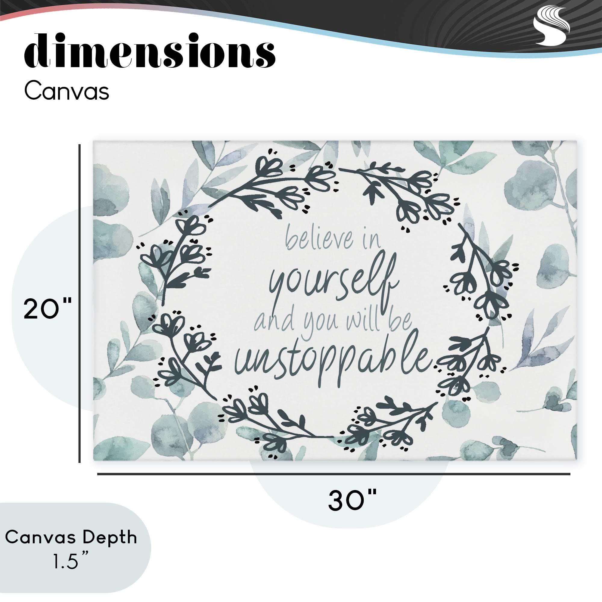 Stupell Industries You Will Be Unstoppable Canvas Wall Art, design by Kim Allen