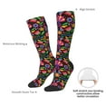 thumbnail image 4 of Rateoe Colorful Floral Embroidery Mexican Pattern Women’s Knee High Crew Socks,Trouser Socks Comfortable, Breathable, Moisture-Wicking and Soft, 4 of 6