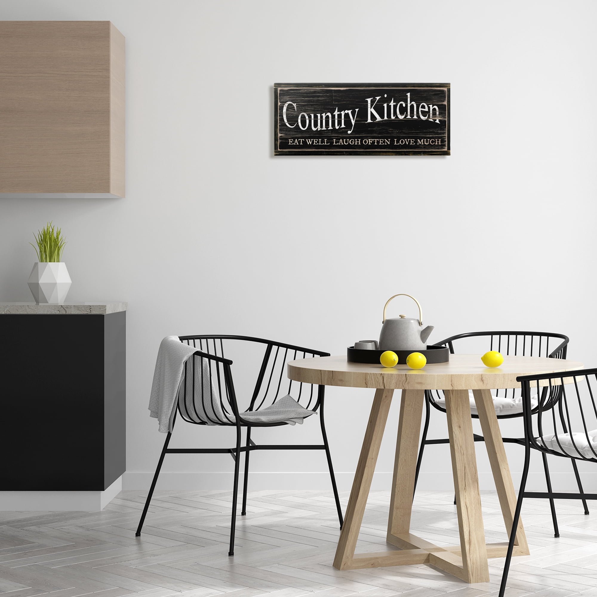 Stupell Industries Rustic Country Kitchen Typography Painting Gallery Wrapped Canvas Art Print Wall Art, 24 x 10
