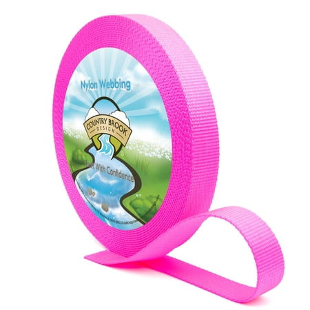 Country Brook Design® 1 inch Fuchsia Heavy Duty Nylon Webbing 10 Yards