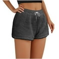 thumbnail image 5 of KIHOUT Fleece Shorts for Women Women's Fashion Solid Color Drawstring Waist Shorts Keep Warm Home Shorts, Size S-2XL, 5 of 7