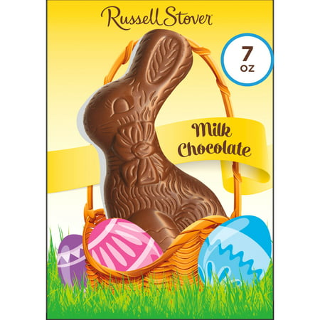 RUSSELL STOVER Easter Solid Milk Chocolate Easter Bunny, 7 oz. (1 Piece)