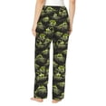 thumbnail image 3 of Uemuo Light Green Excavator Pattern Women's Wide Leg Palazzo Lounge Pants with Pockets Light Weight Loose Comfy Casual Pajama Pants-Large, 3 of 9